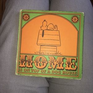 Vintage Snoopy Home Is On Top Of The Dog House